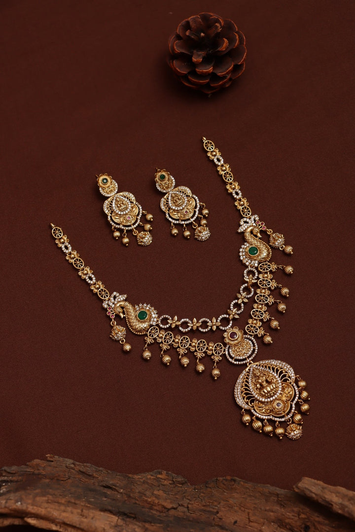Bhuvana Godess Peacock Necklace - N3740