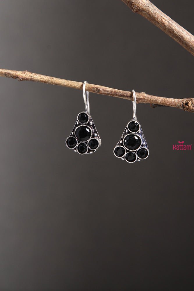 Black Pear Earring - E280