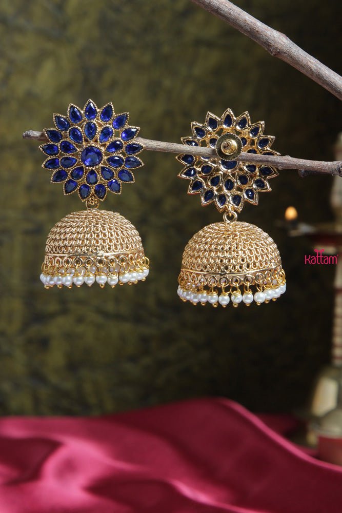 Blue Jhumka - E315