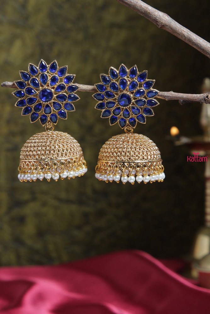 Blue Jhumka - E315