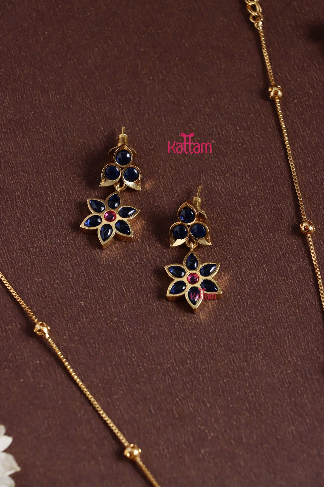 Blue Kemp Flower Chain Set - N3805