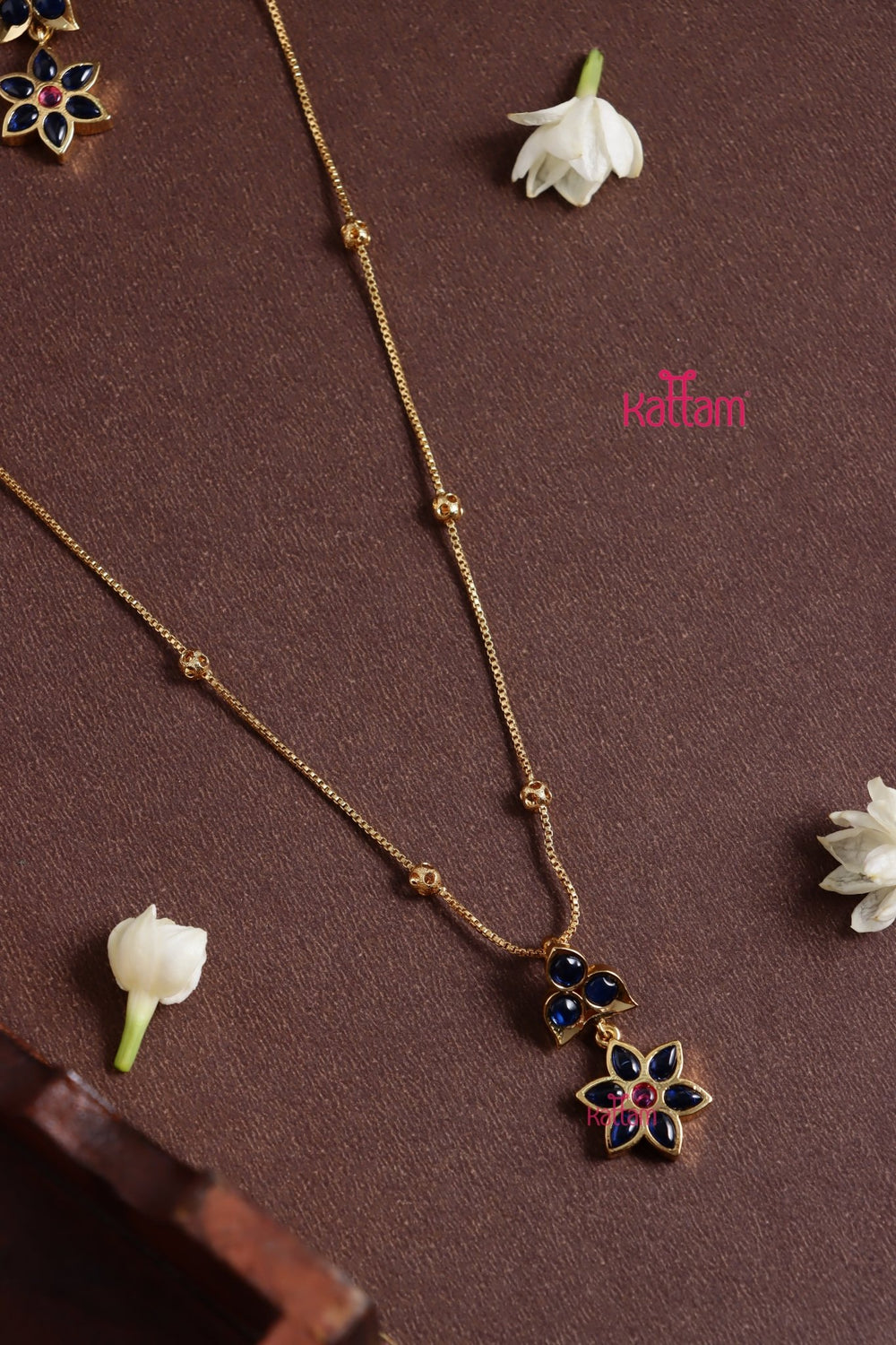 Blue Kemp Flower Chain Set - N3805