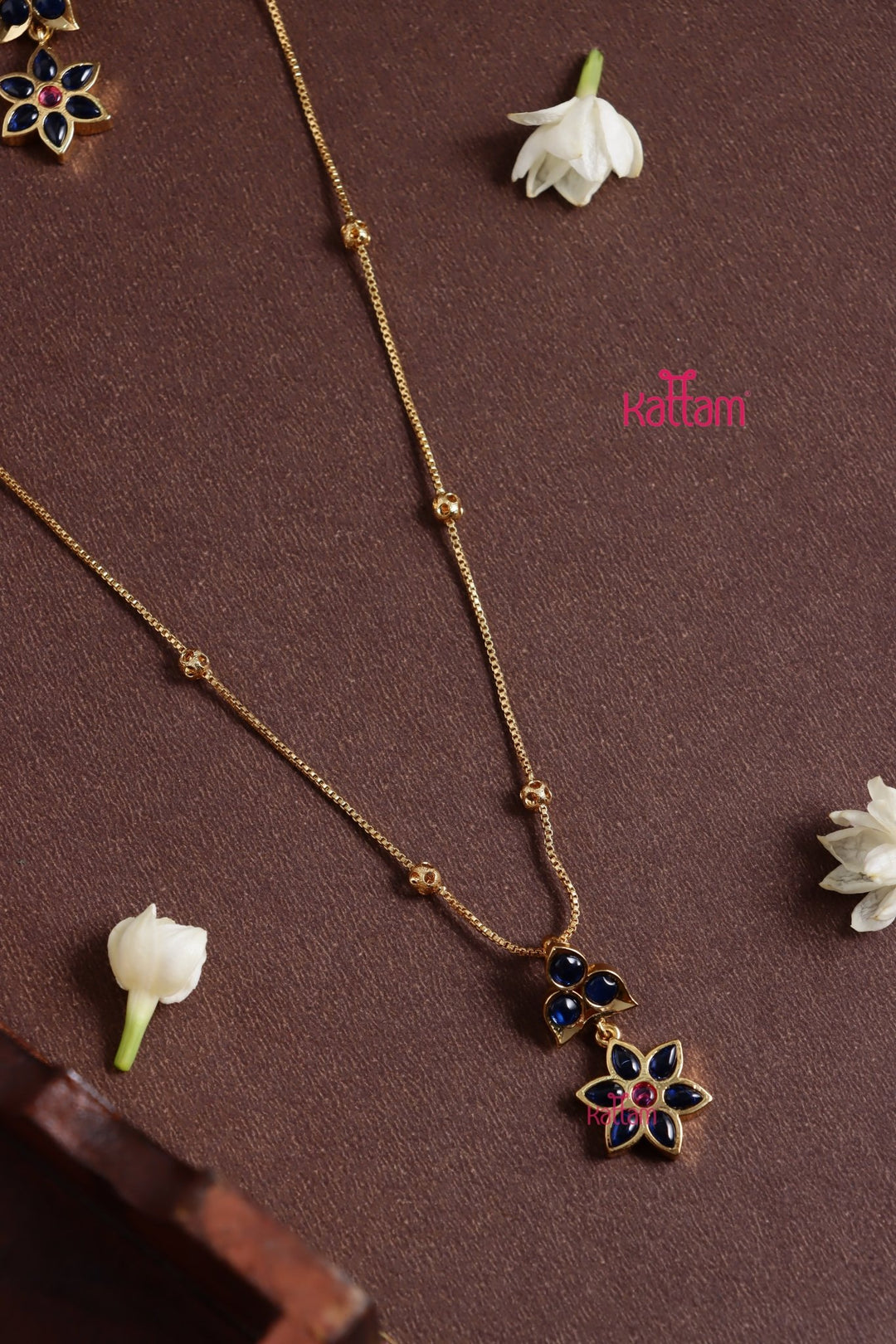 Blue Kemp Flower Chain Set - N3805