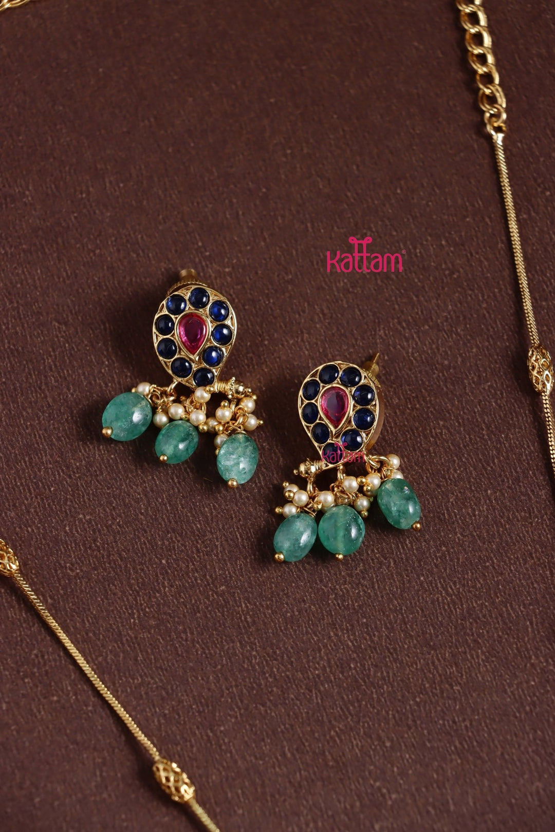 Blue Paisley Bead Dollar Chain Set - N3807