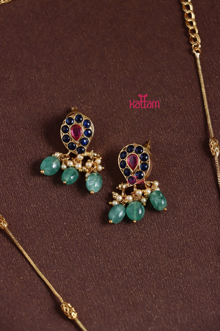Blue Paisley Bead Dollar Chain Set - N3807
