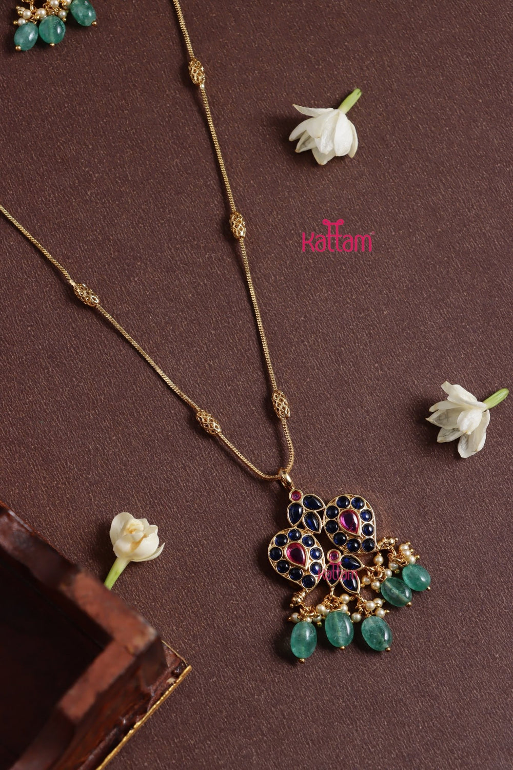 Blue Paisley Bead Dollar Chain Set - N3807