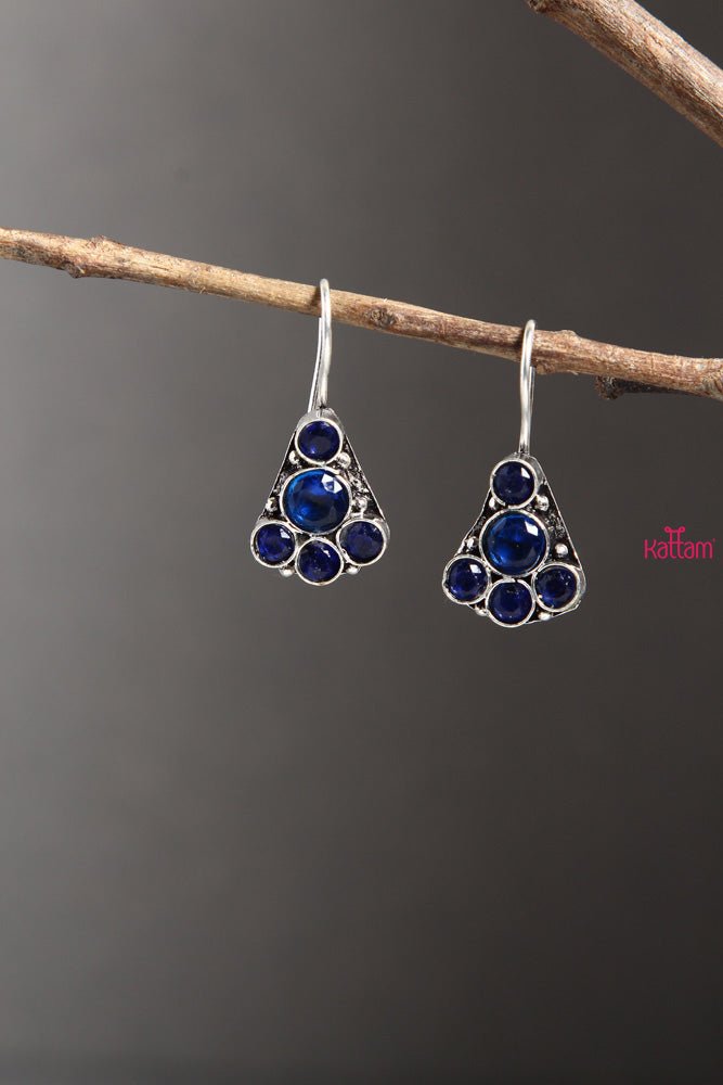 Blue Pear Earring - E284