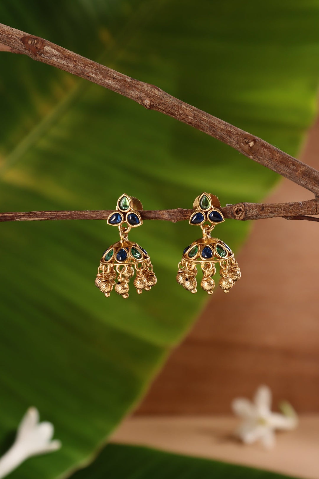 Bluegreen Thilak Jhumka - E1442