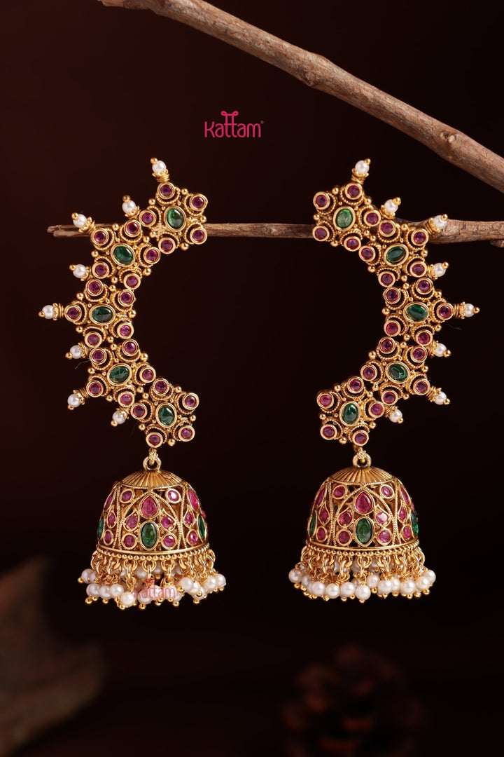 Bold Pearl Jhumka - E1104