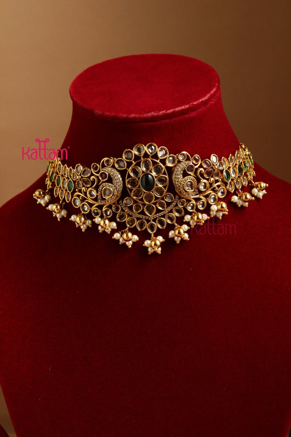 Bridal Antique Peacock Choker - N2889