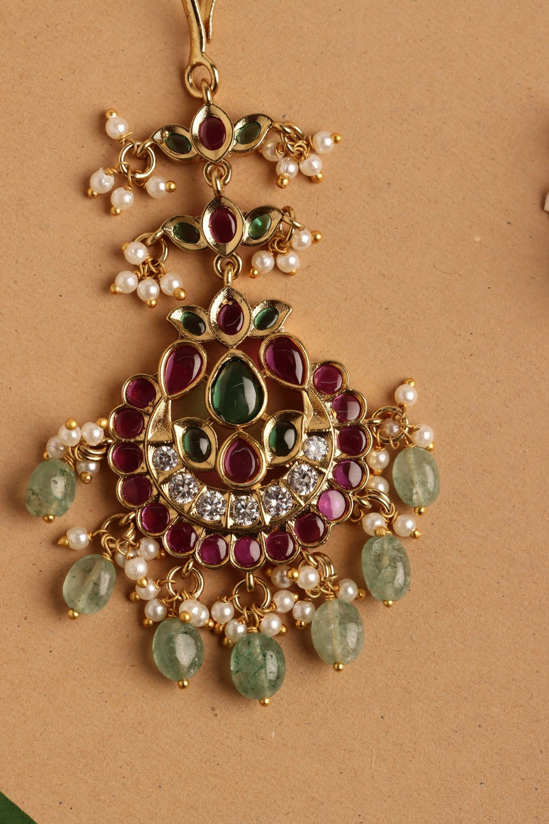 Bridal Chandbali Beads Tikka - MT199