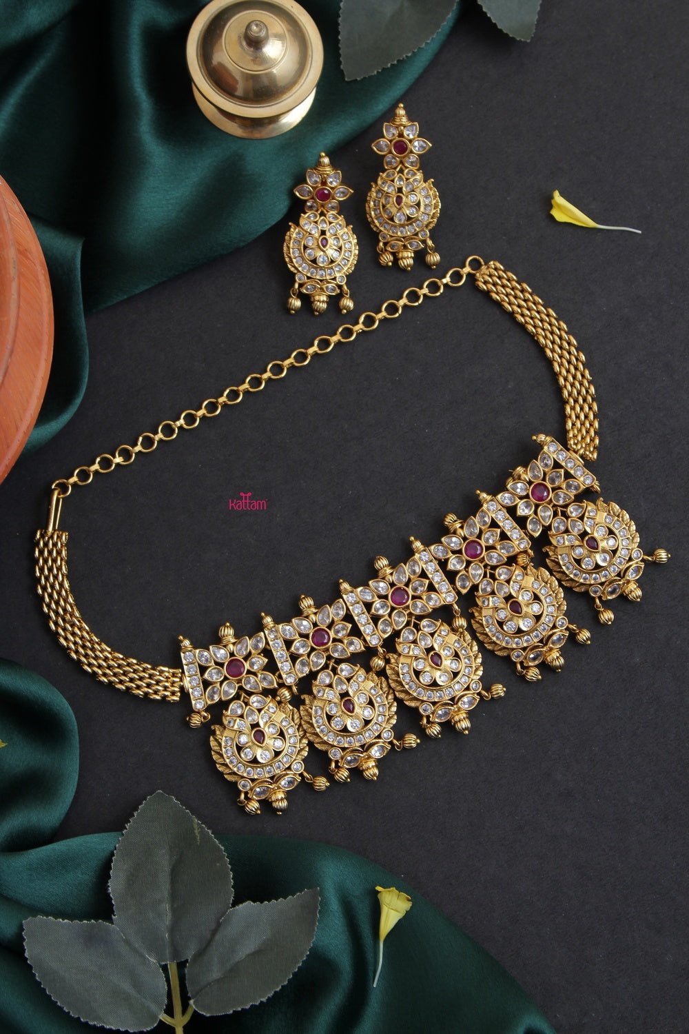 Bridal heavy Choker Set Kattam1