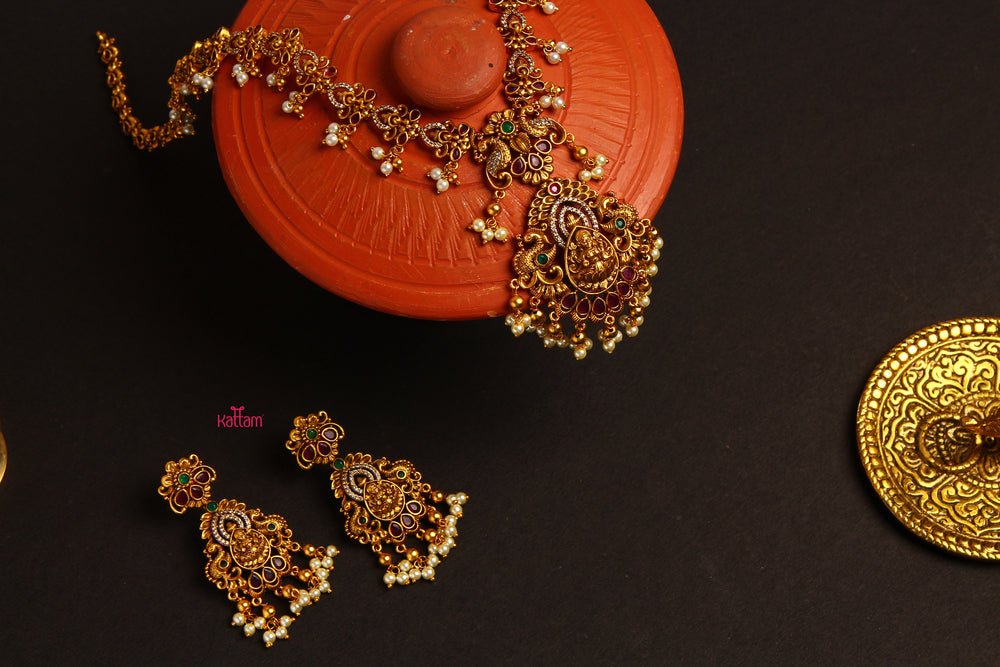 Bridal Temple Jewellery Necklace & Haaram ( Sold Separately) - N774
