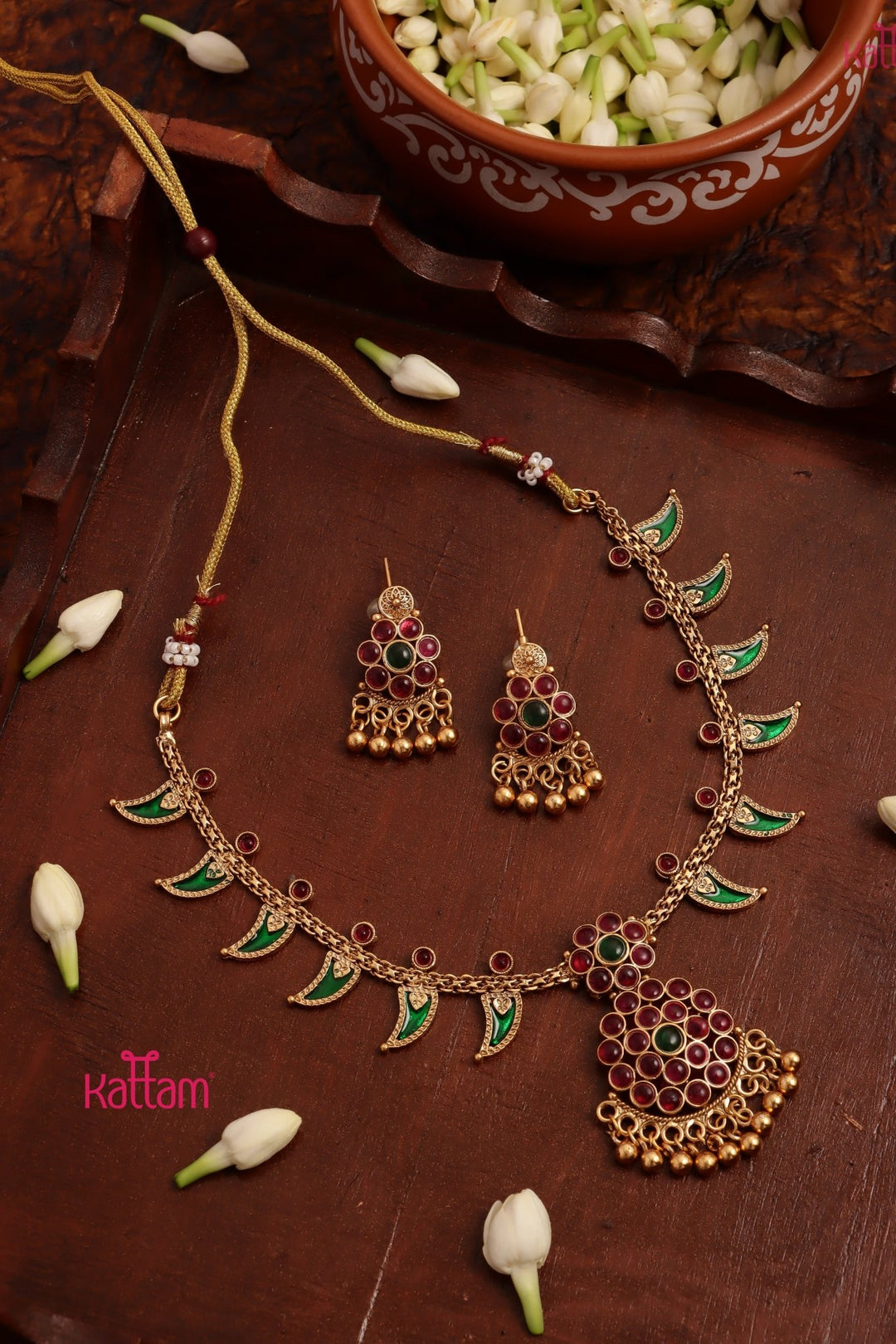 Budgetted Palakka Spike Necklace - Design 1 - N3688