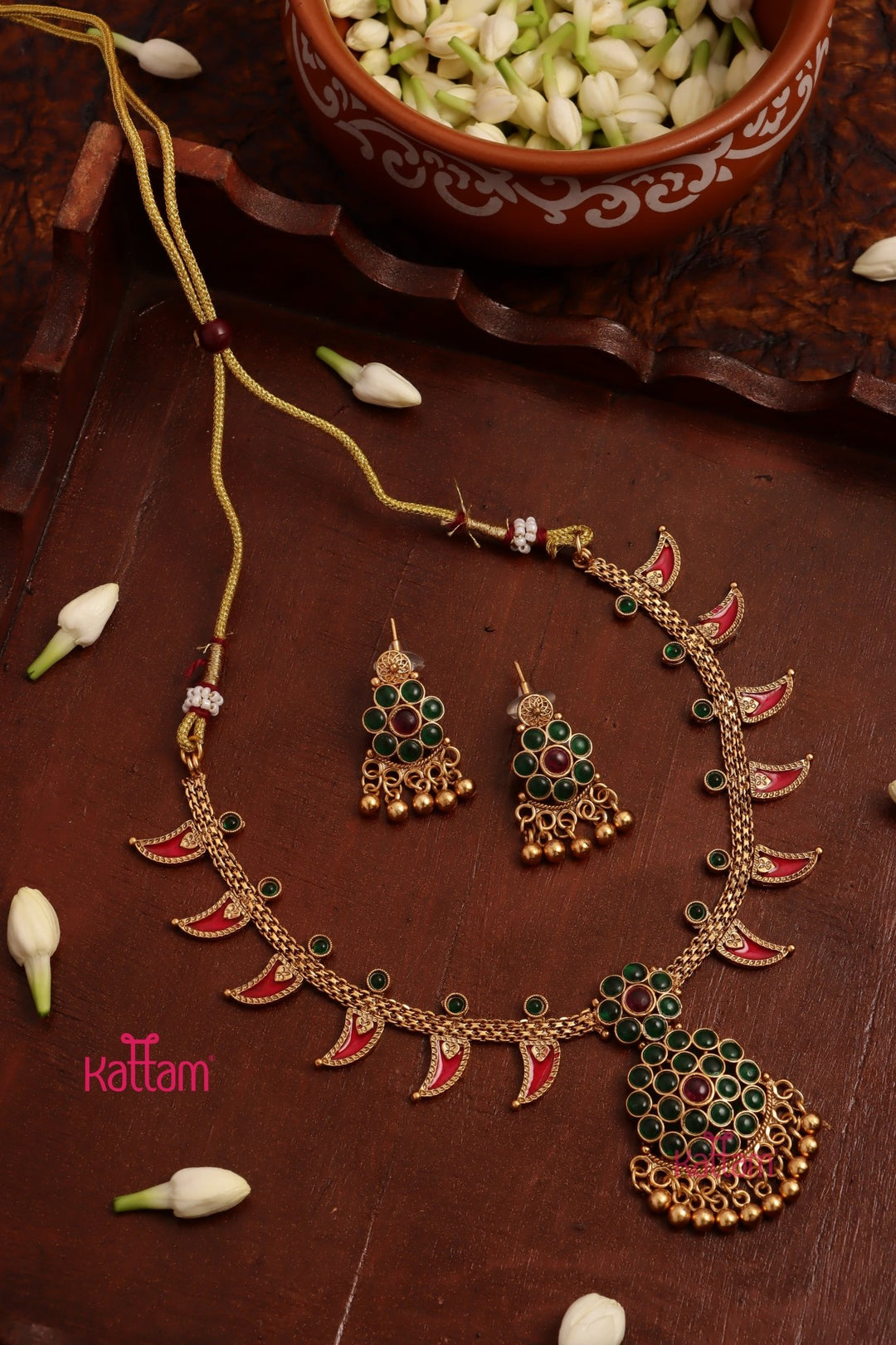 Budgetted Palakka Spike Necklace - Design 2 - N3689