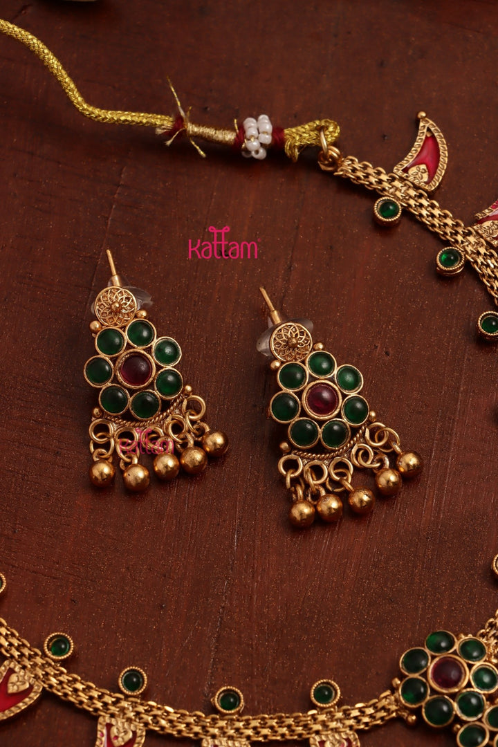 Budgetted Palakka Spike Necklace - Design 2 - N3689