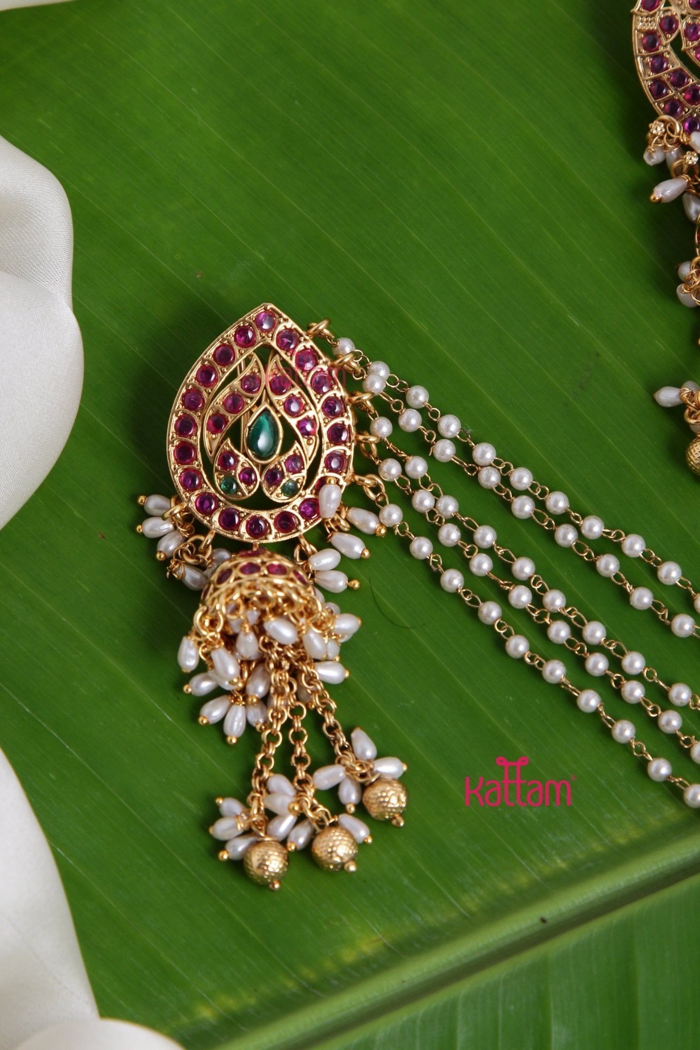 Bun Billai Pearl Hanging Set Design 2 Kattam