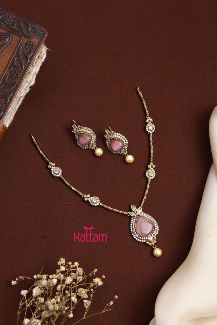 Chaithra - Pastel Stone Necklace - N5198