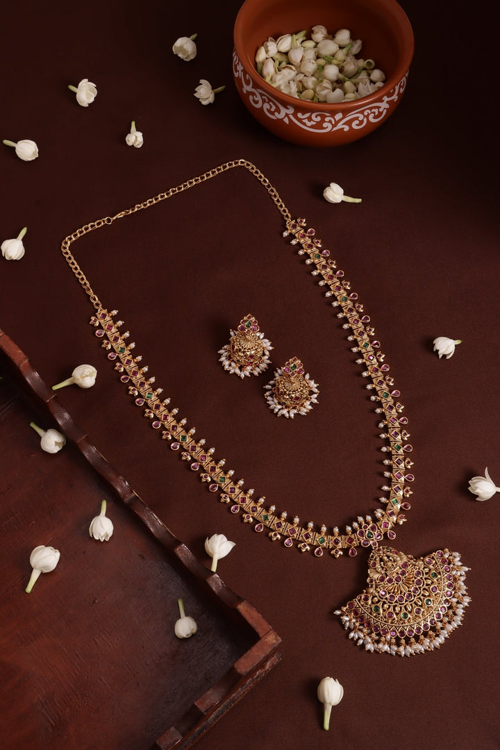 Chandbali Goddess Pearl Haram - N4131