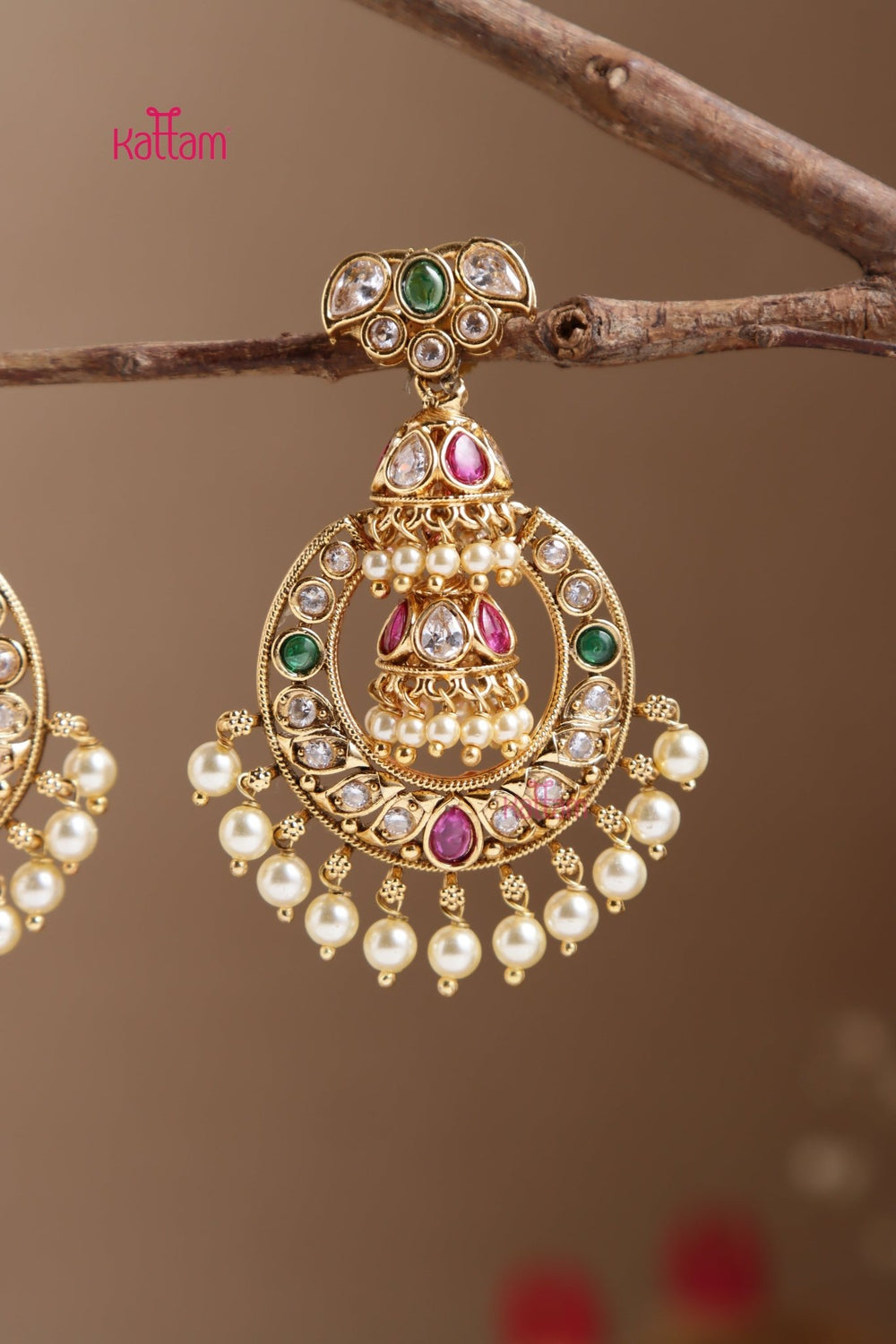 Chandbali Jhumka Drop Earring - E1048