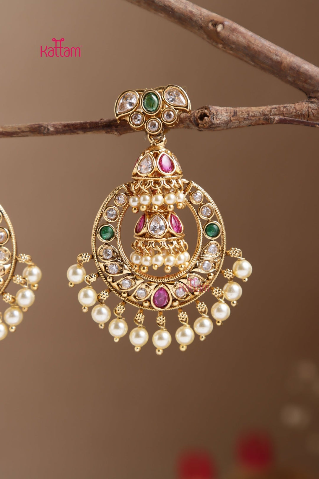 Chandbali Jhumka Drop Earring - E1048
