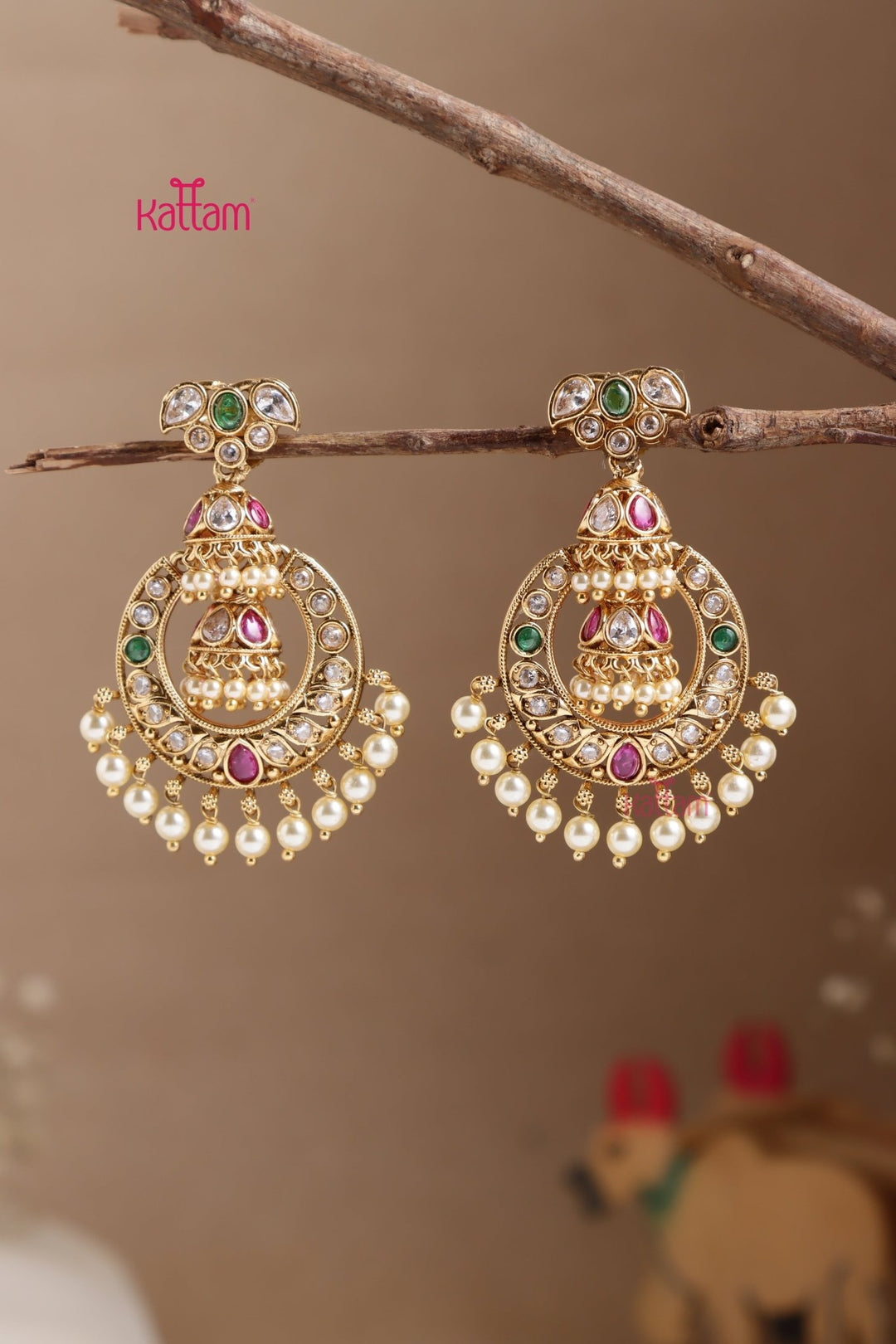 Chandbali Jhumka Drop Earring - E1048