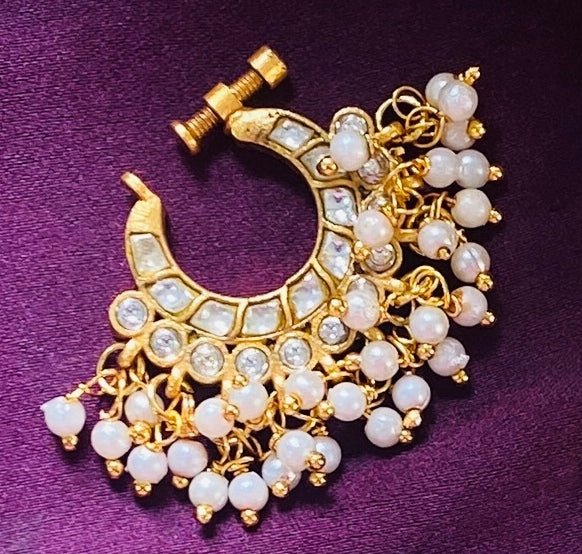 Chandbali - Kundan Nose Ring Nath - NP27-NP193