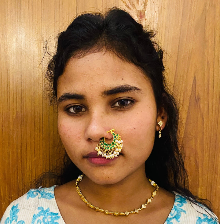 Chandbali - Kundan Nose Ring Nath - NP27-NP188