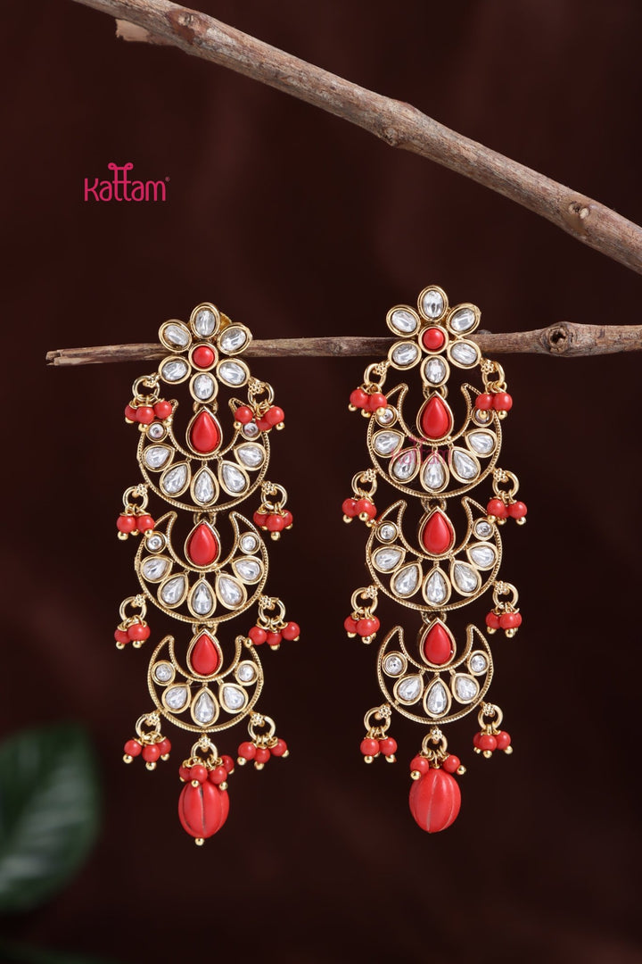Chandbali Layered Drop Earring - E1021