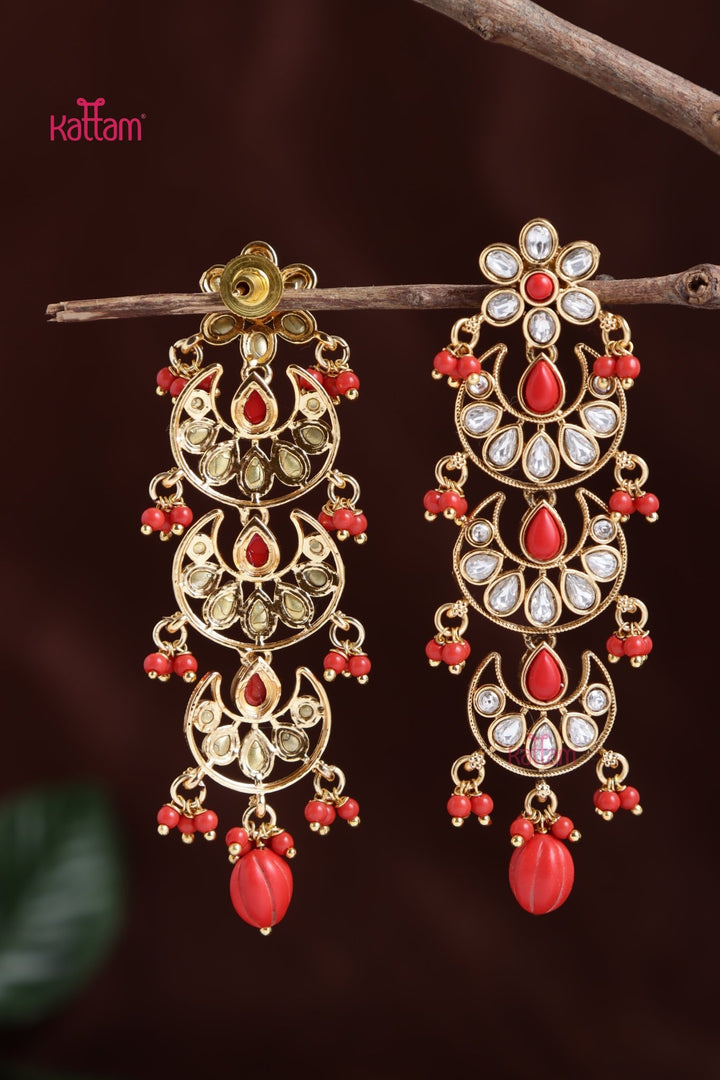 Chandbali Layered Drop Earring - E1021