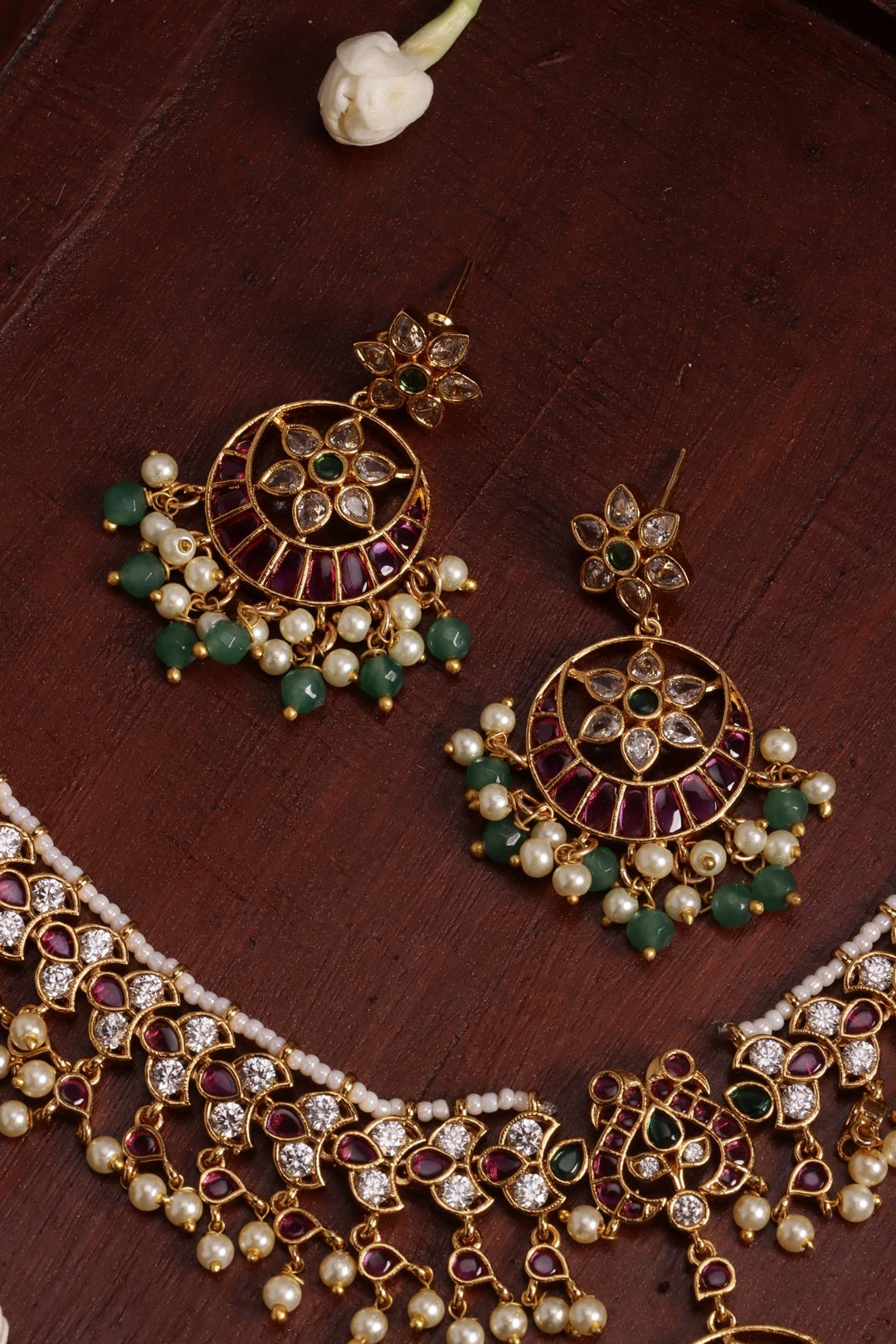 Chandbali Pearl Choker - N4139