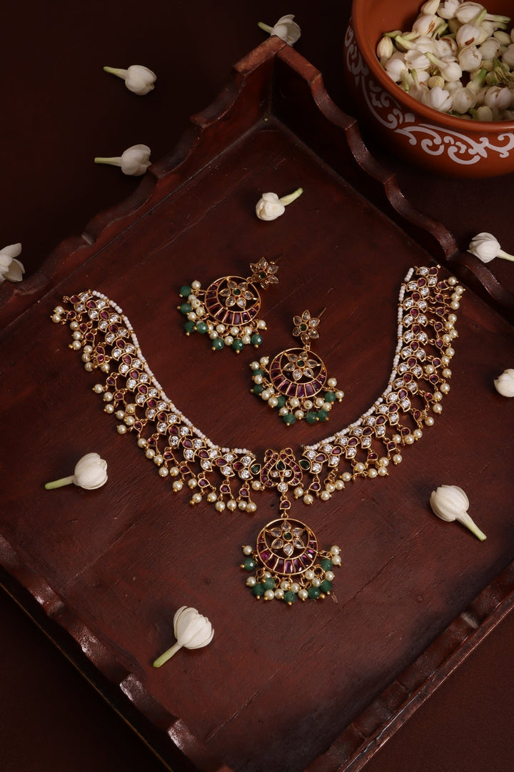 Chandbali Pearl Choker - N4139