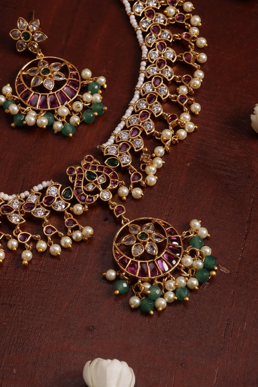 Chandbali Pearl Choker - N4139