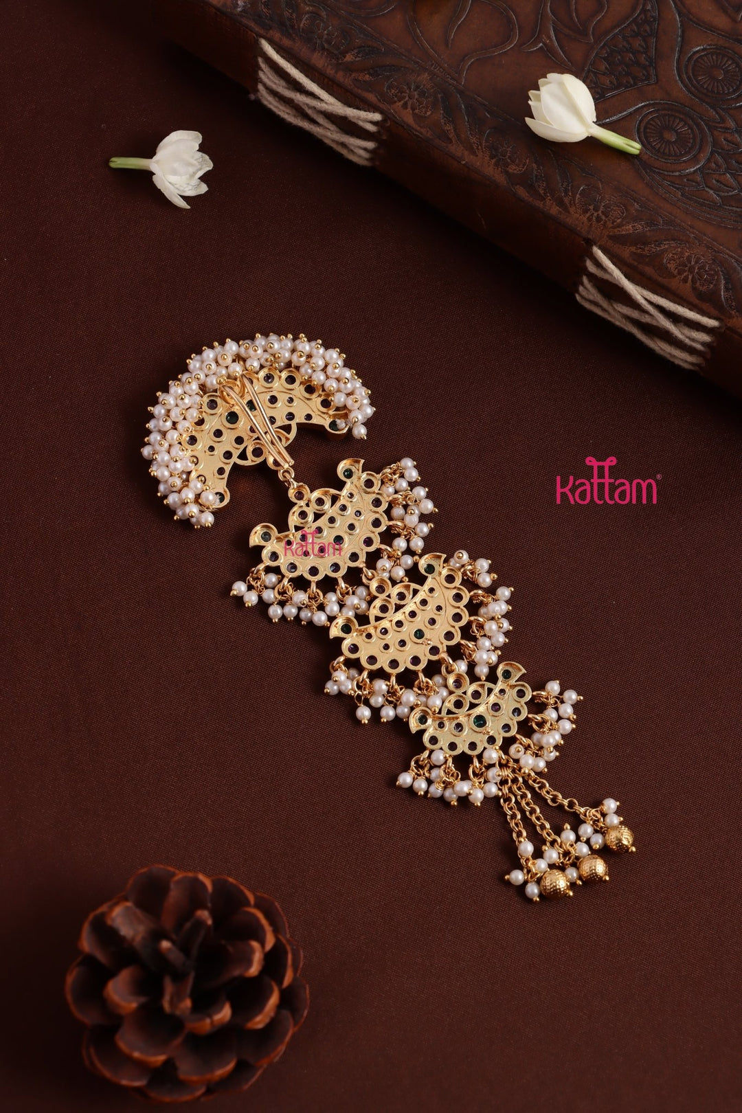 Chandbali Pearl Choti - Design 19 - JB151