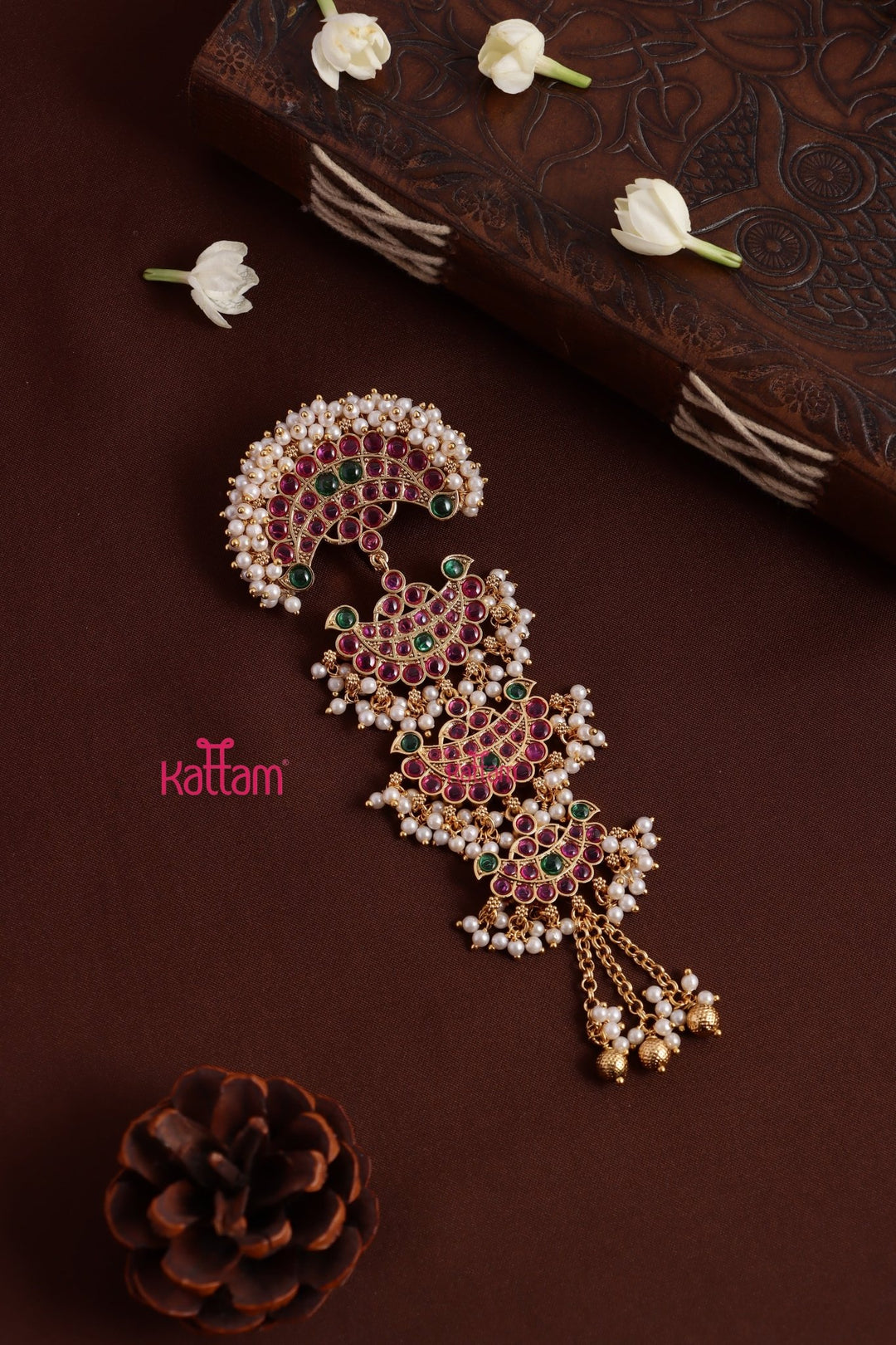 Chandbali Pearl Choti - Design 19 - JB151