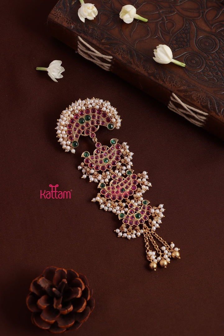 Chandbali Pearl Choti - Design 19 - JB151