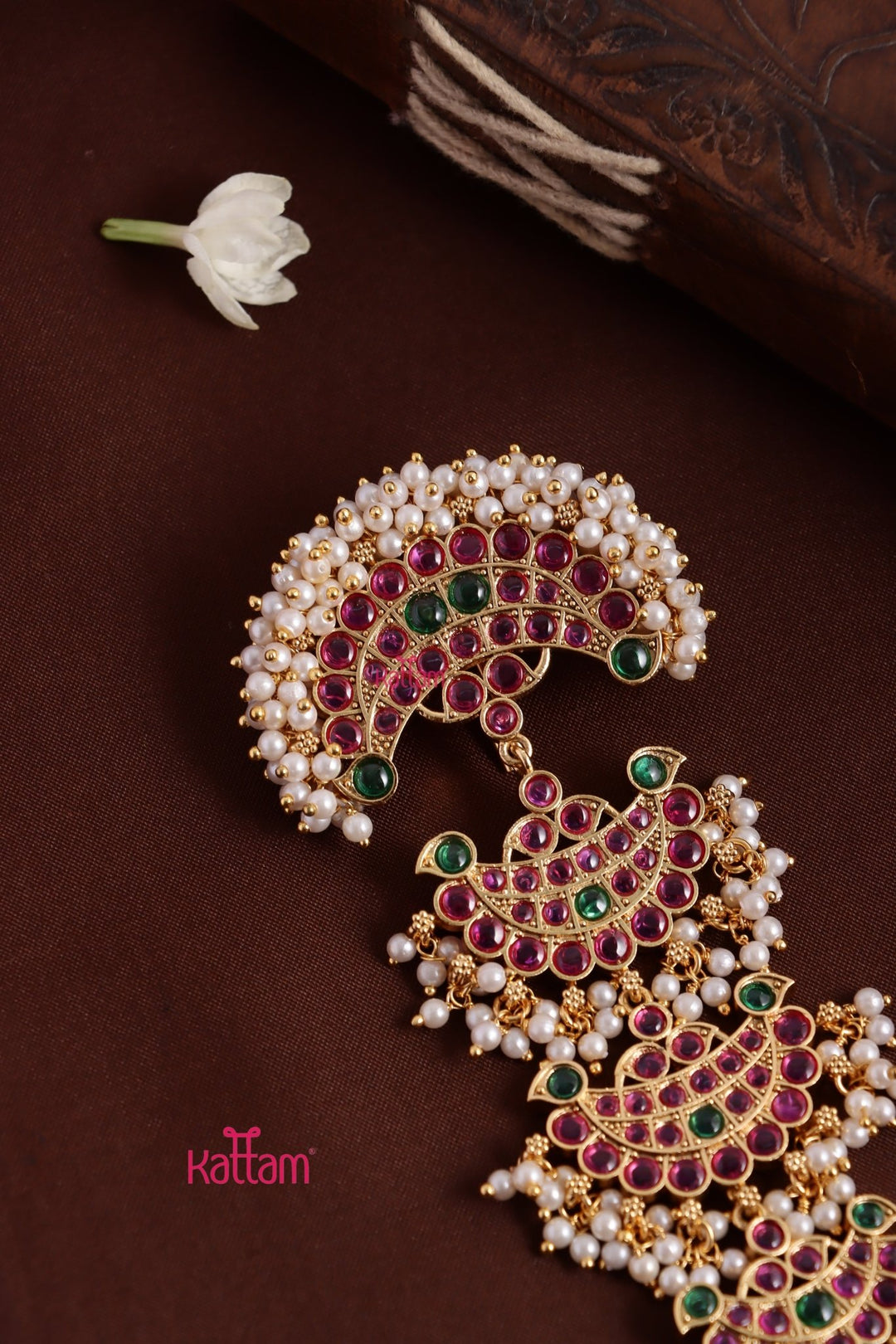 Chandbali Pearl Choti - Design 19 - JB151