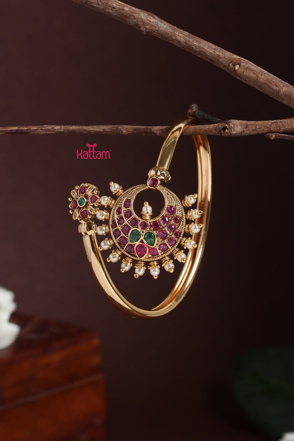 Chandbali Pearl Kada - B612
