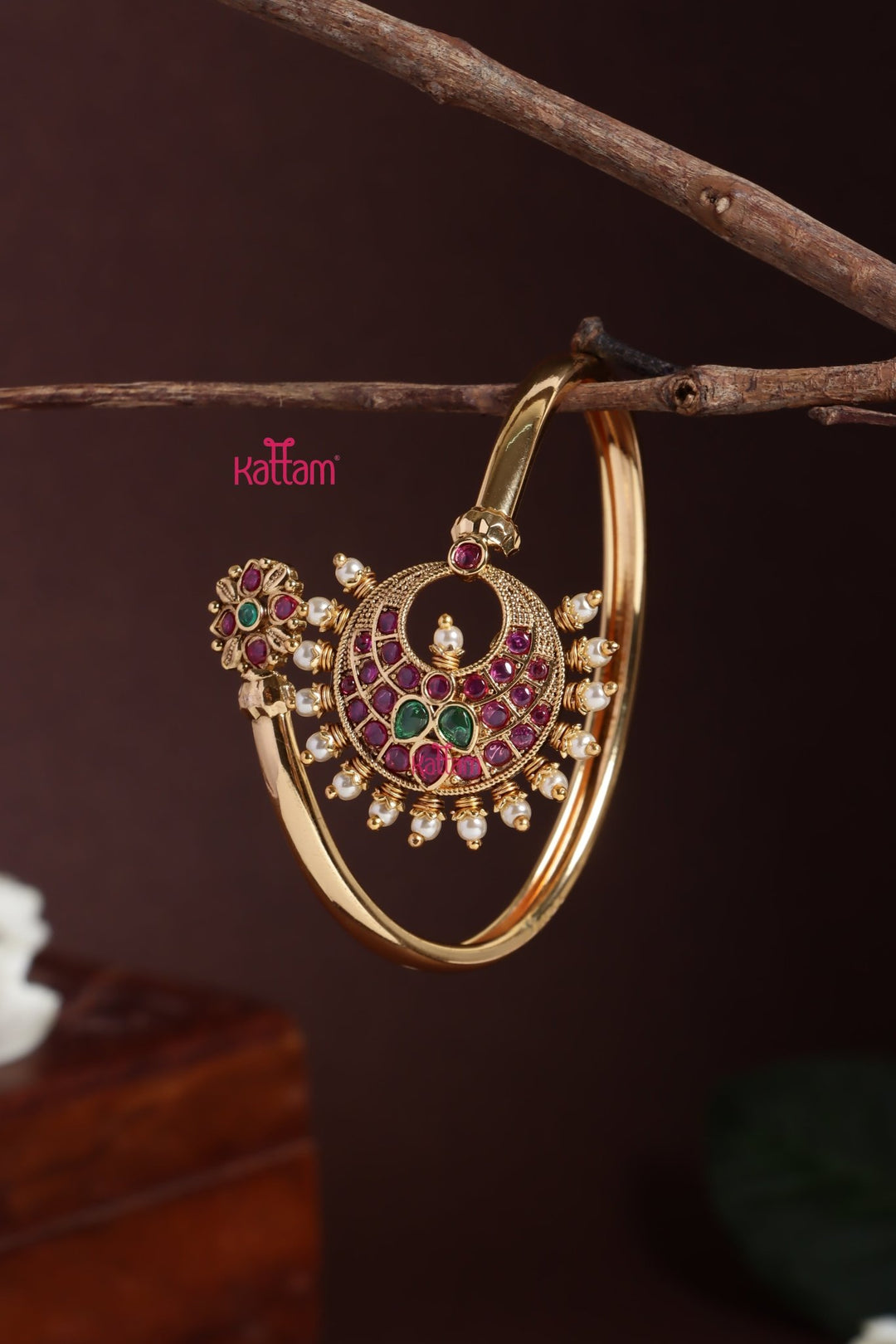 Chandbali Pearl Kada - B612