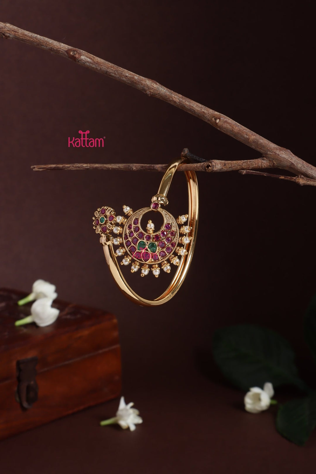 Chandbali Pearl Kada - B612