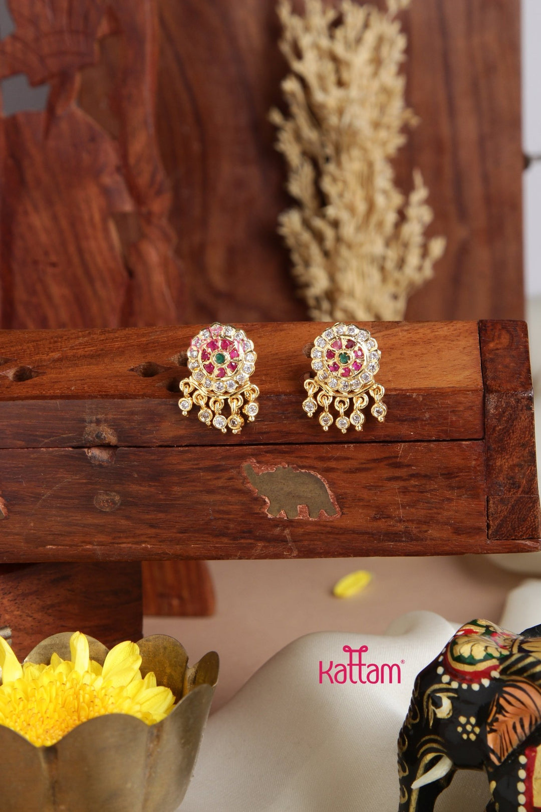 Chandra - Gati Multistone Earring - E940