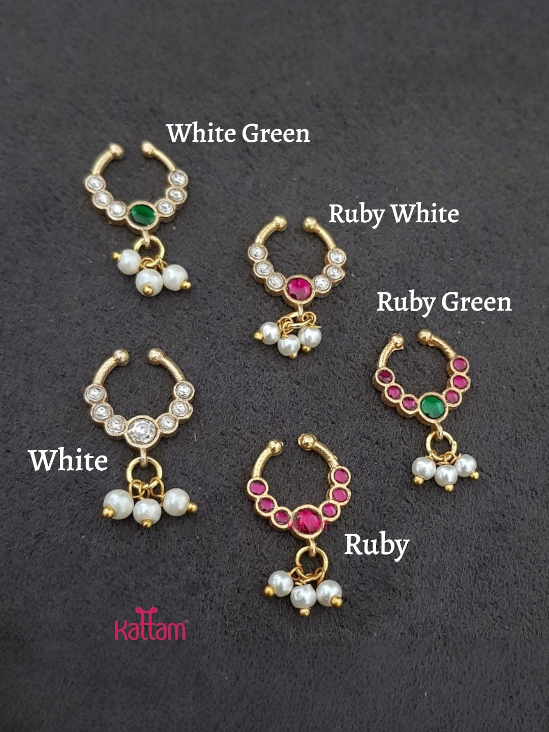 Chandra - Septum Ruby Nose Pin - SP4-NP068