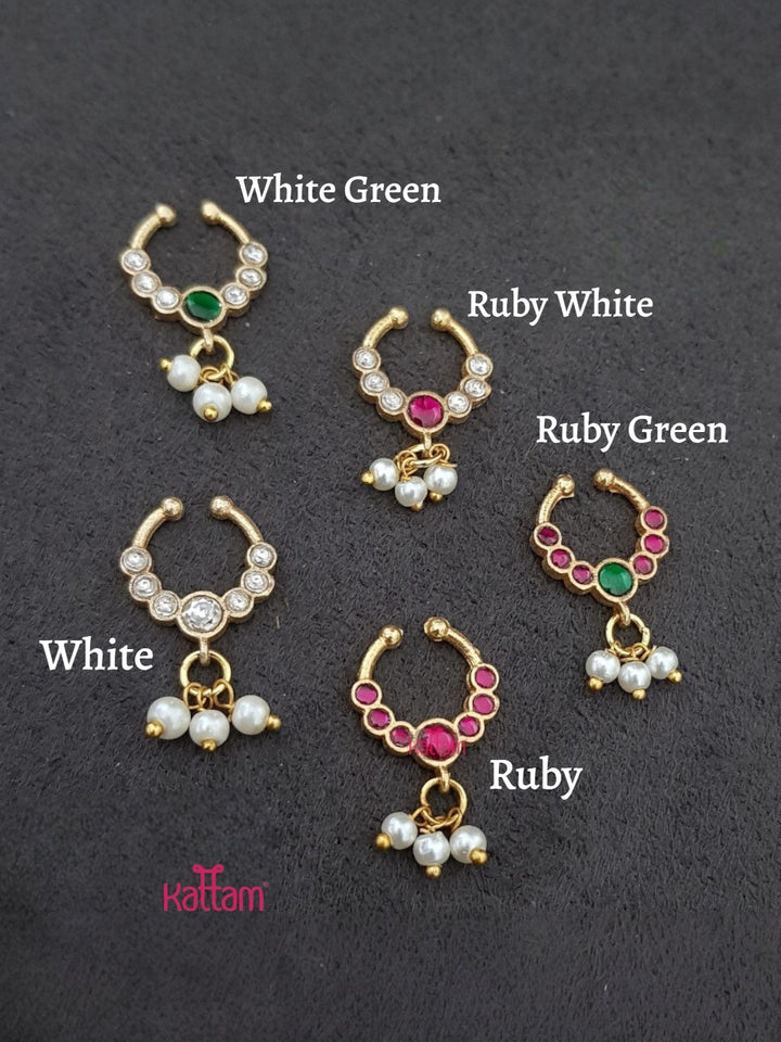 Chandra - Septum Ruby Nose Pin - SP4-NP068