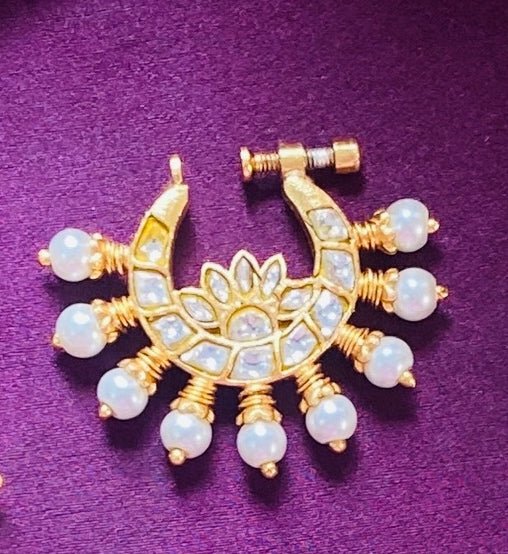Chandrika - Kundan Nose Ring Nath - NP26-NP187