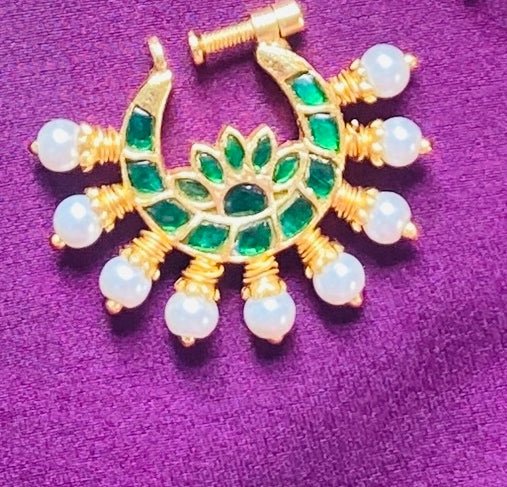Chandrika - Kundan Nose Ring Nath - NP26-NP186