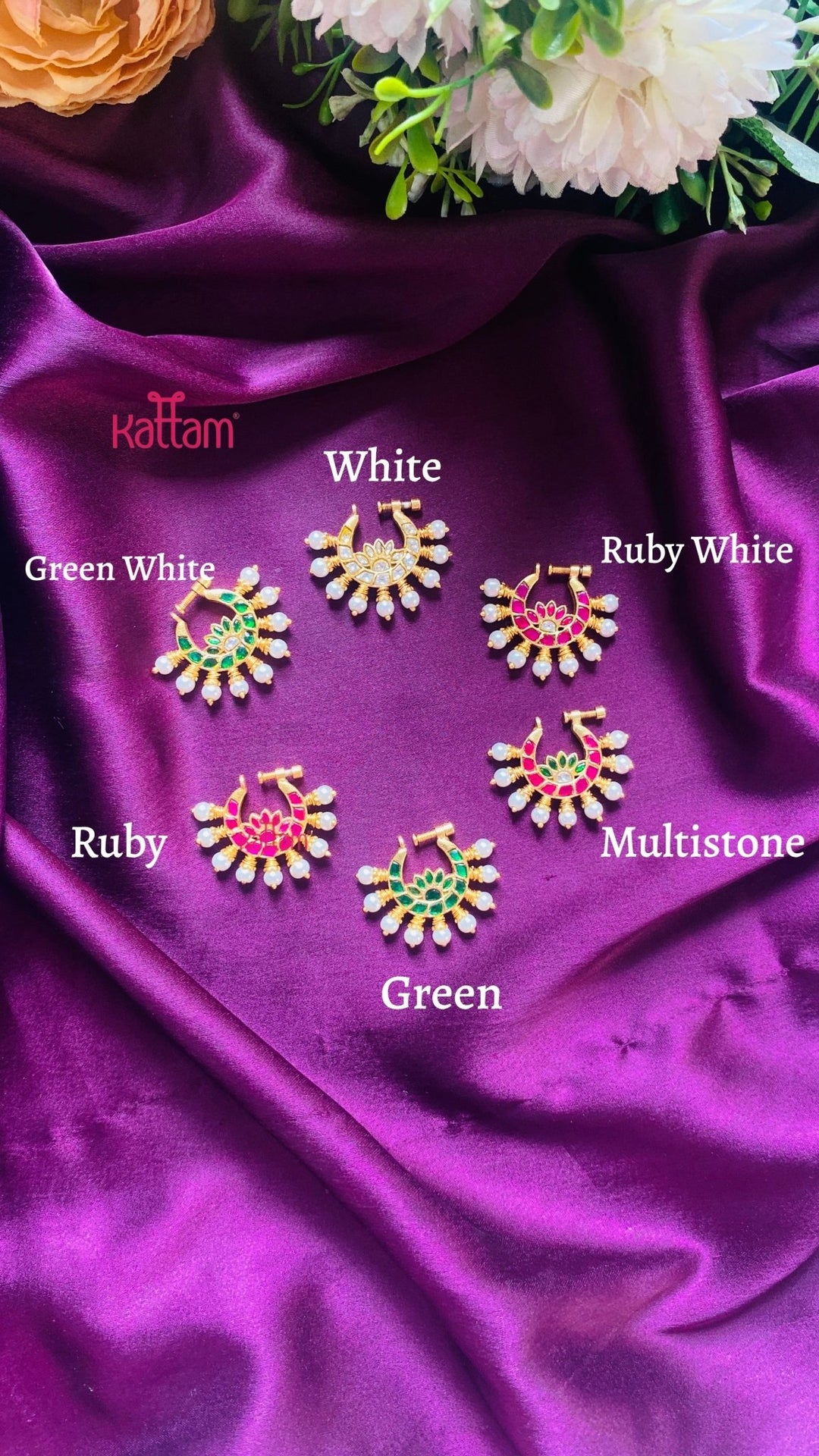 Chandrika - Kundan Nose Ring Nath - NP26-NP182