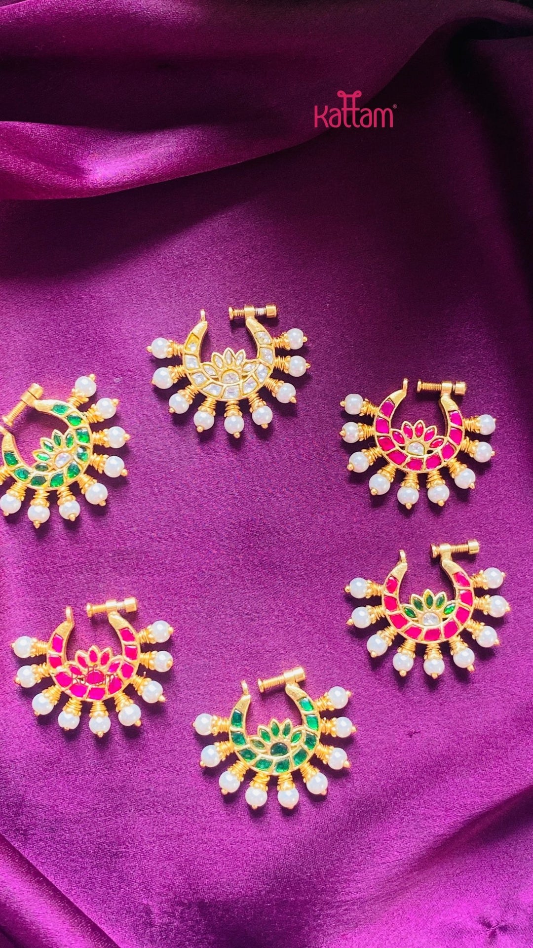 Chandrika - Kundan Nose Ring Nath - NP26-NP182