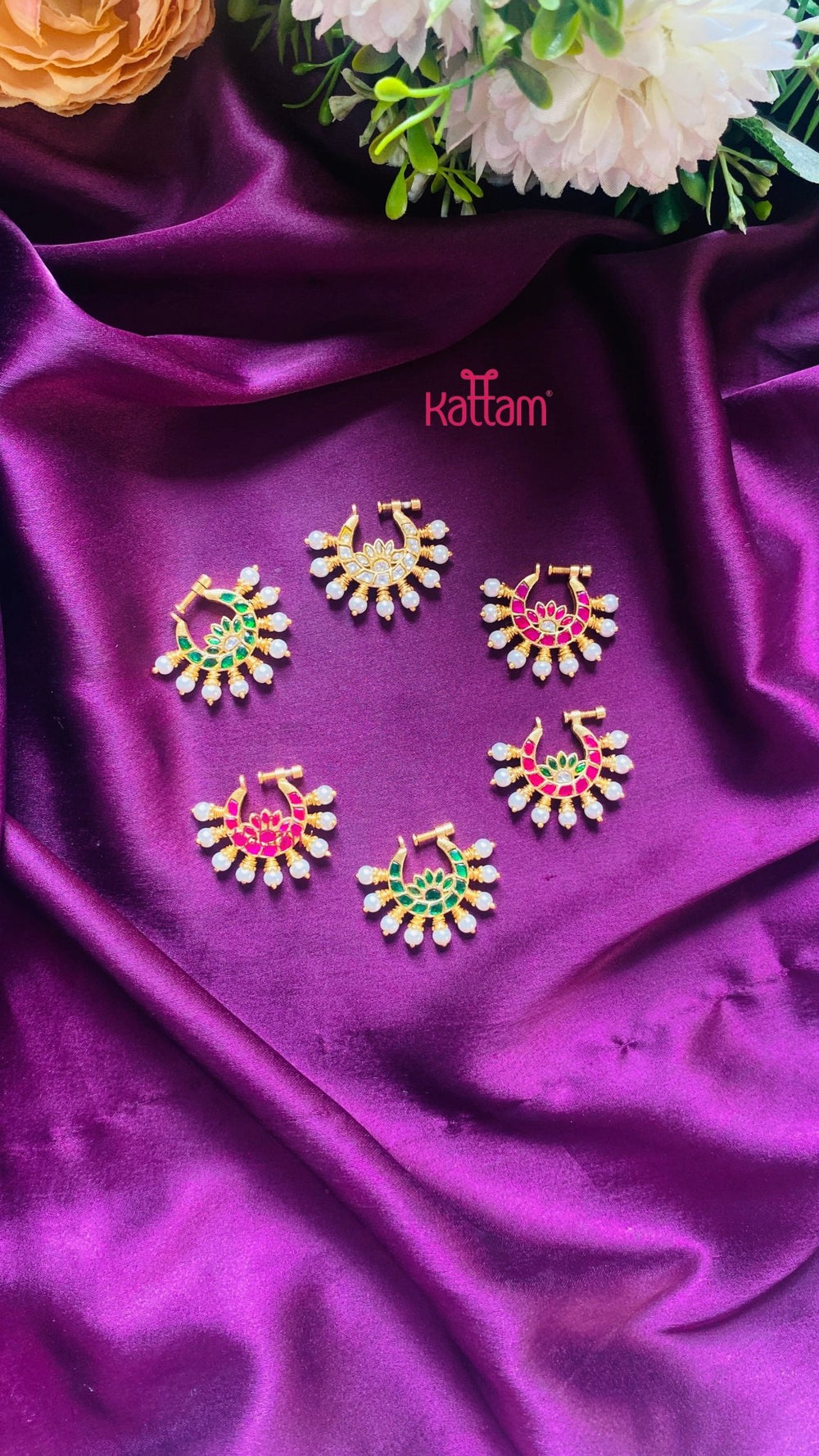 Chandrika - Kundan Nose Ring Nath - NP26-NP182