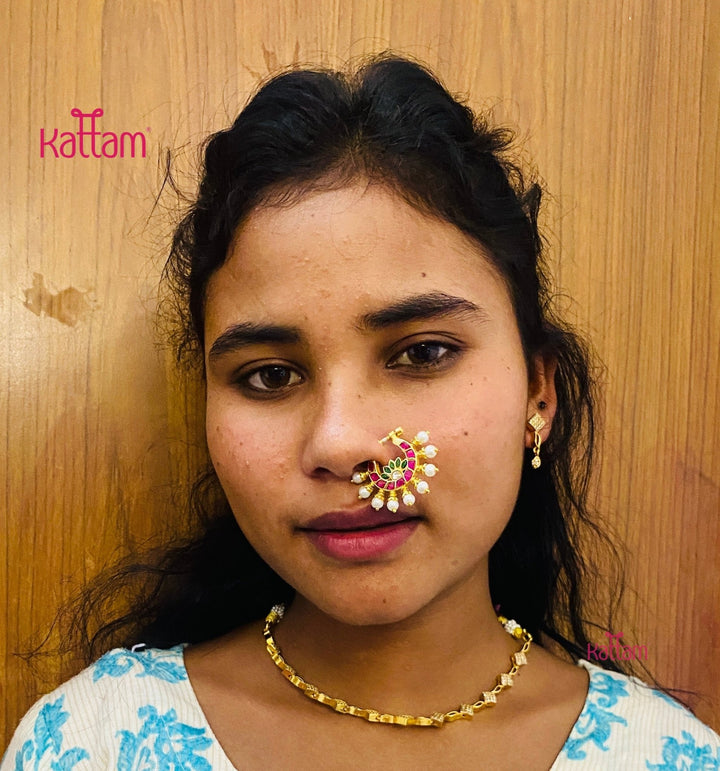 Chandrika - Kundan Nose Ring Nath - NP26-NP182