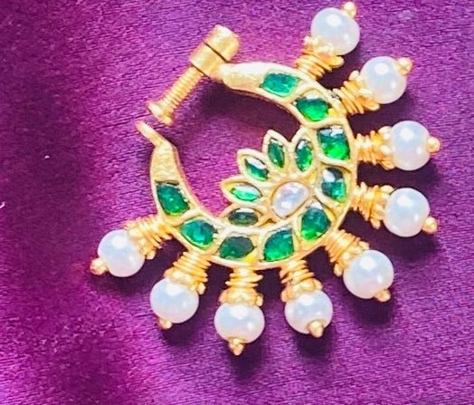 Chandrika - Kundan Nose Ring Nath - NP26-NP185